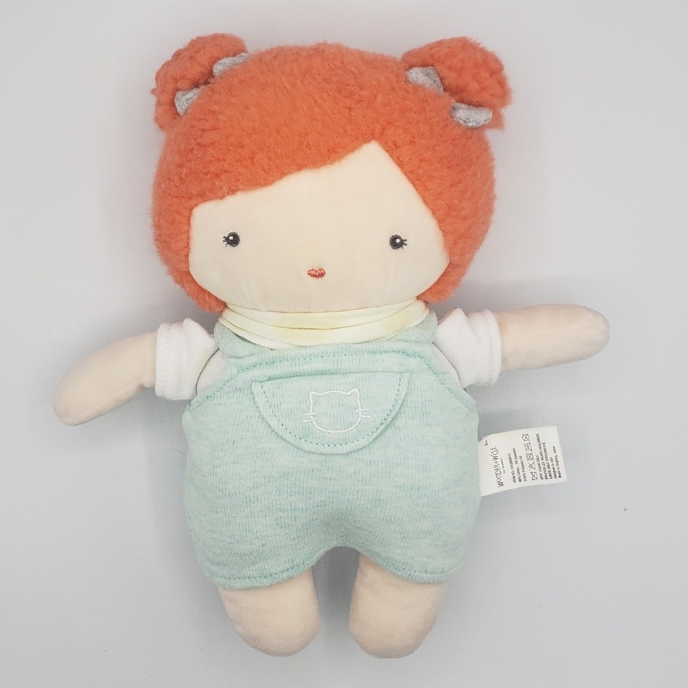 Wonder & Wise Cuddle Doll Stuffed Plush‎ Small Doll Orange Hair